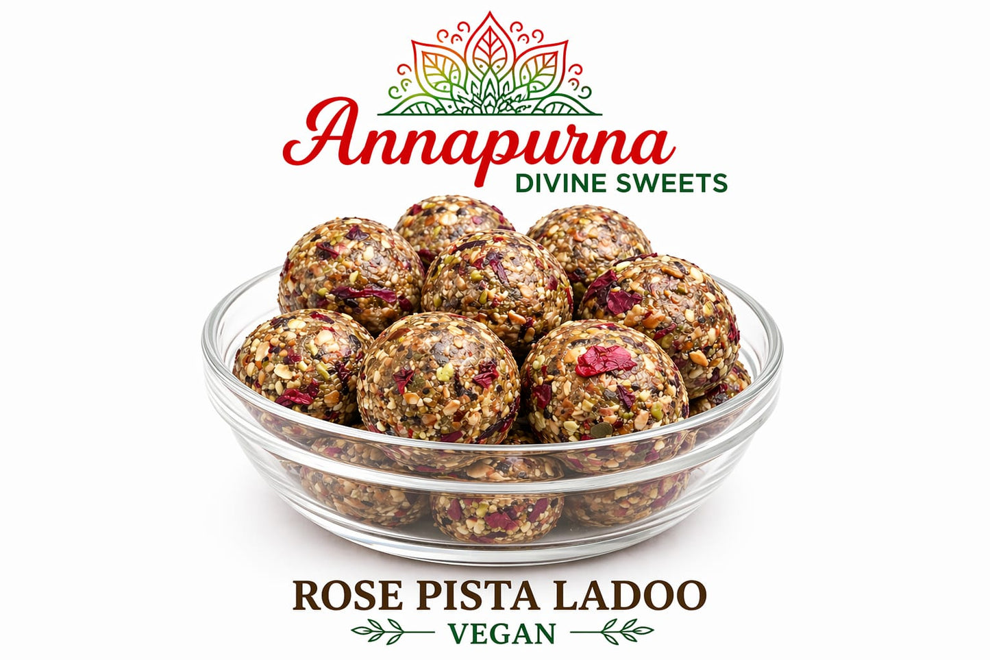 🌹 Rose Pista Ladoo (Vegan | No Sugar Added)