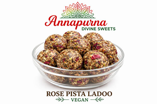 🌹 Rose Pista Ladoo (Vegan | No Sugar Added)