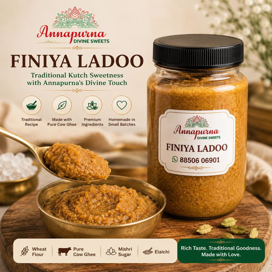 🌾 Dryfruit Finiya Ladoo – Traditional Kutch Delight | 500g
